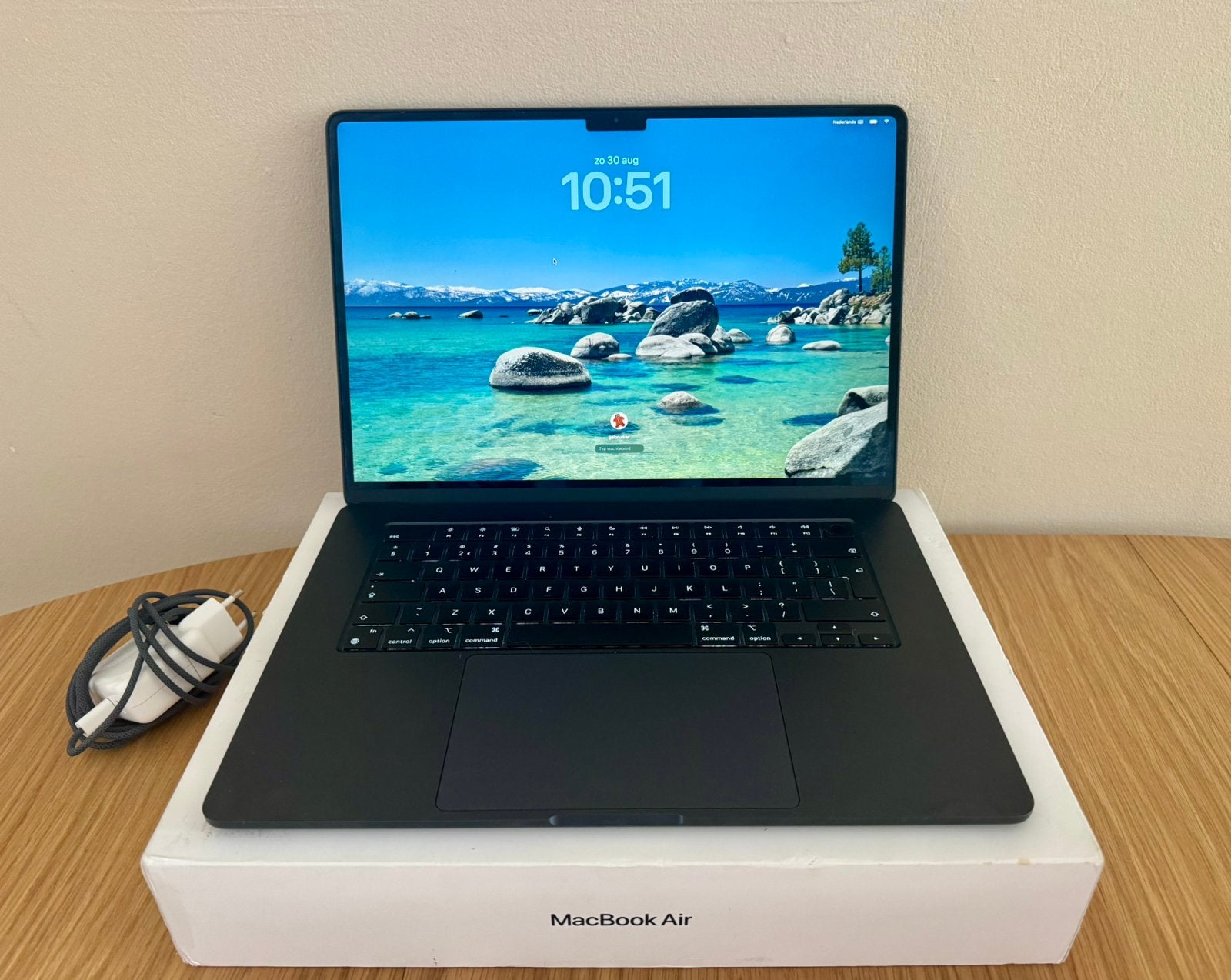 macBook Air 15” midnight; M2 8GB/256GB; als nieuw batt 100%, Computers en Software, Ophalen, Zo goed als nieuw, 15 inch, MacBook Air