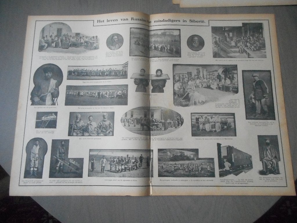Rusland. Siberië. Misdadigers. 1909., Verzamelen, Tijdschriften, Kranten en Knipsels, Ophalen of Verzenden, Voor 1920, Knipsel(s)