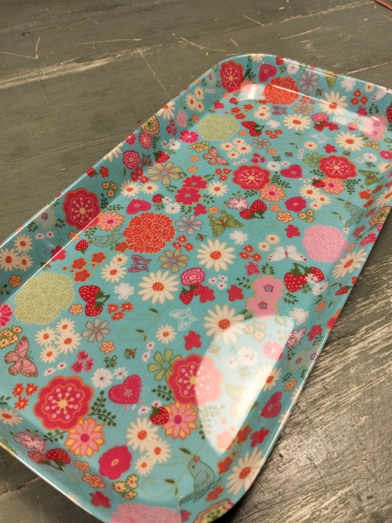 Melamine cake schaal/ dienblad, Overige materialen, Ophalen of Verzenden, Overige stijlen, Schaal of Schalen