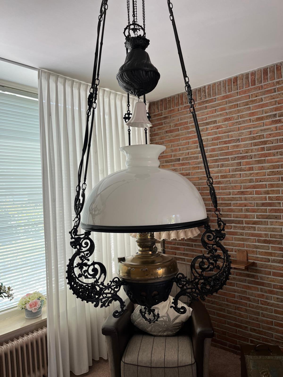 Antieke hanglamp, Antiek en Kunst, Antiek | Lampen, Ophalen