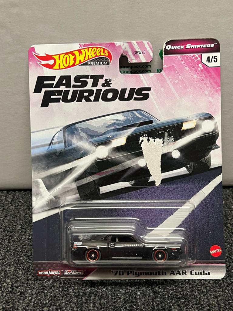 Hot wheels plymouth aar cuda fast & furious real riders, Ophalen of Verzenden, Nieuw, Auto