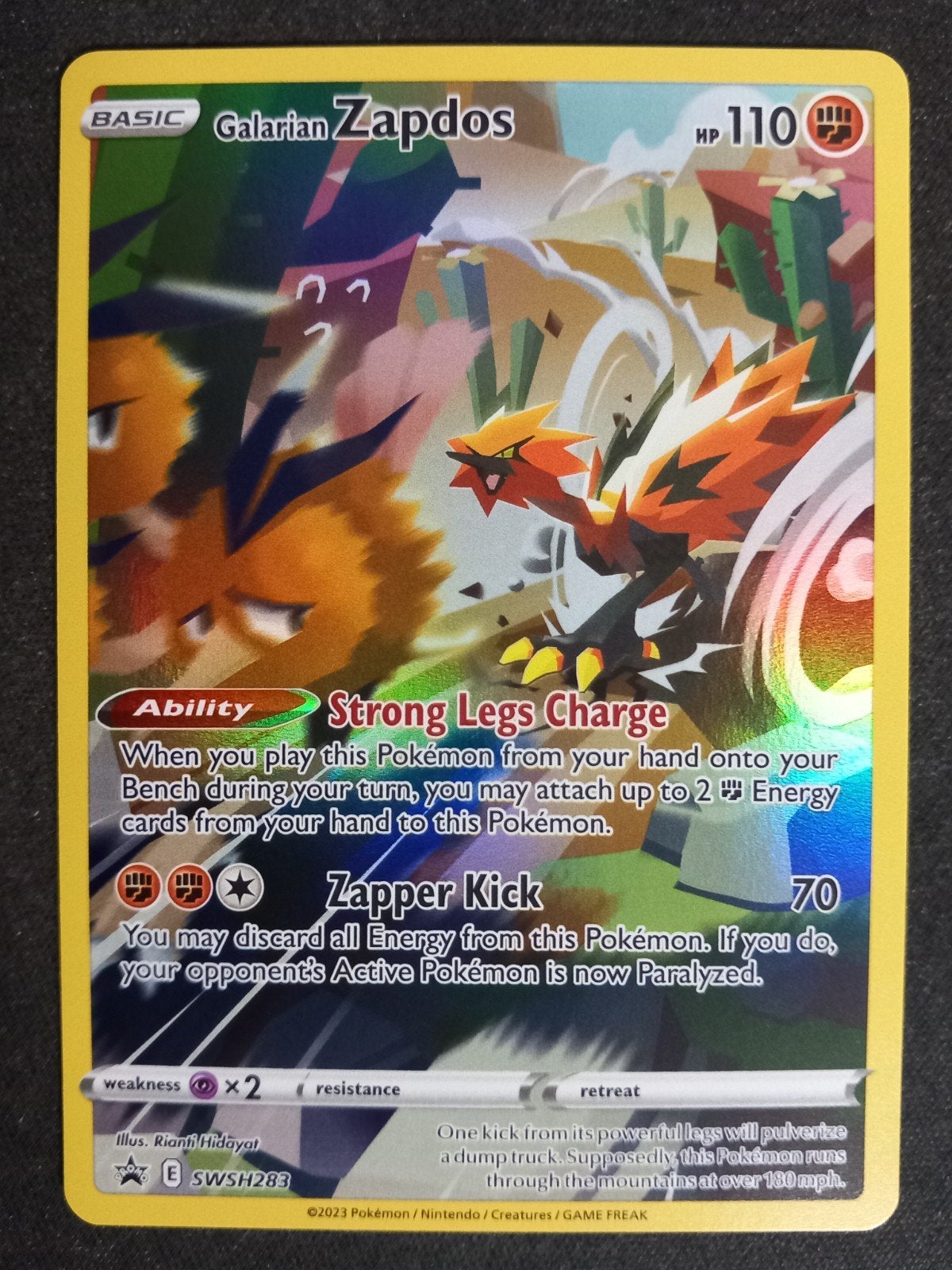 Galarian Zapdos SWSH283 Black Star Promo NM, Verzenden, Zo goed als nieuw, Losse kaart, Foil