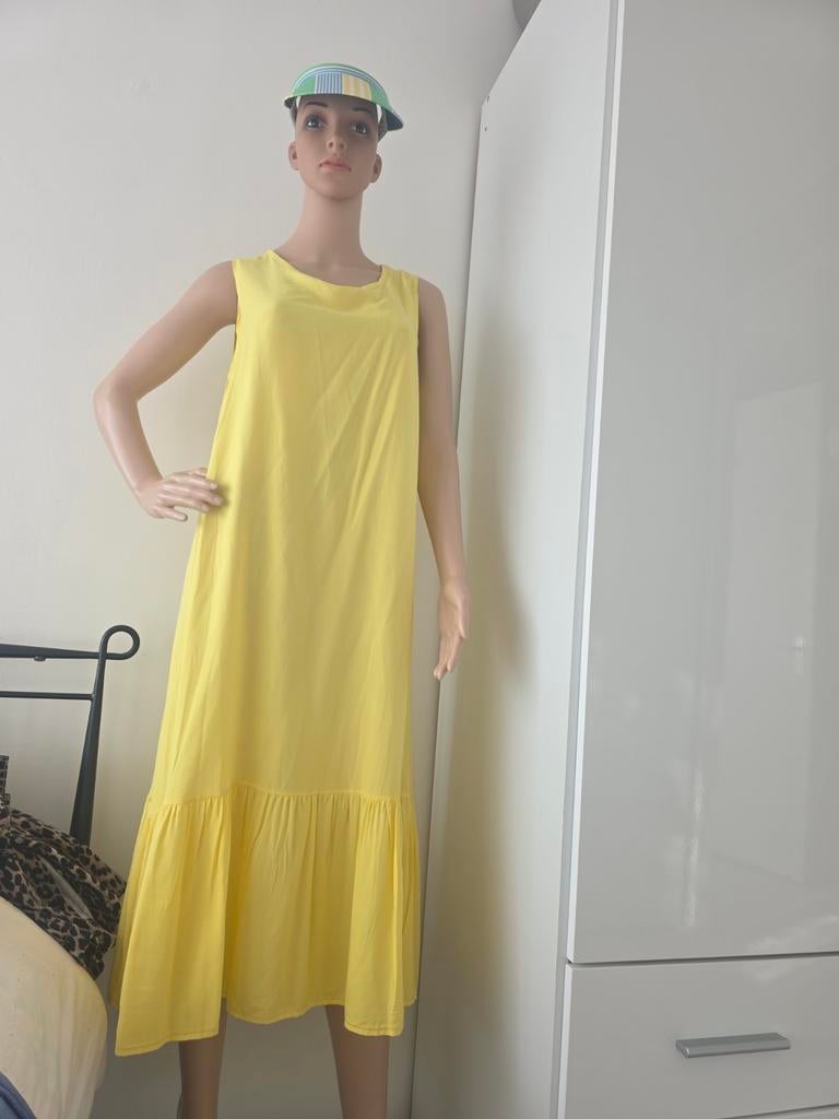 gele 100% katoenen jurk maat 40 nieuw, Kleding | Dames, Ophalen of Verzenden, Nieuw, Maat 38/40 (M), Geel