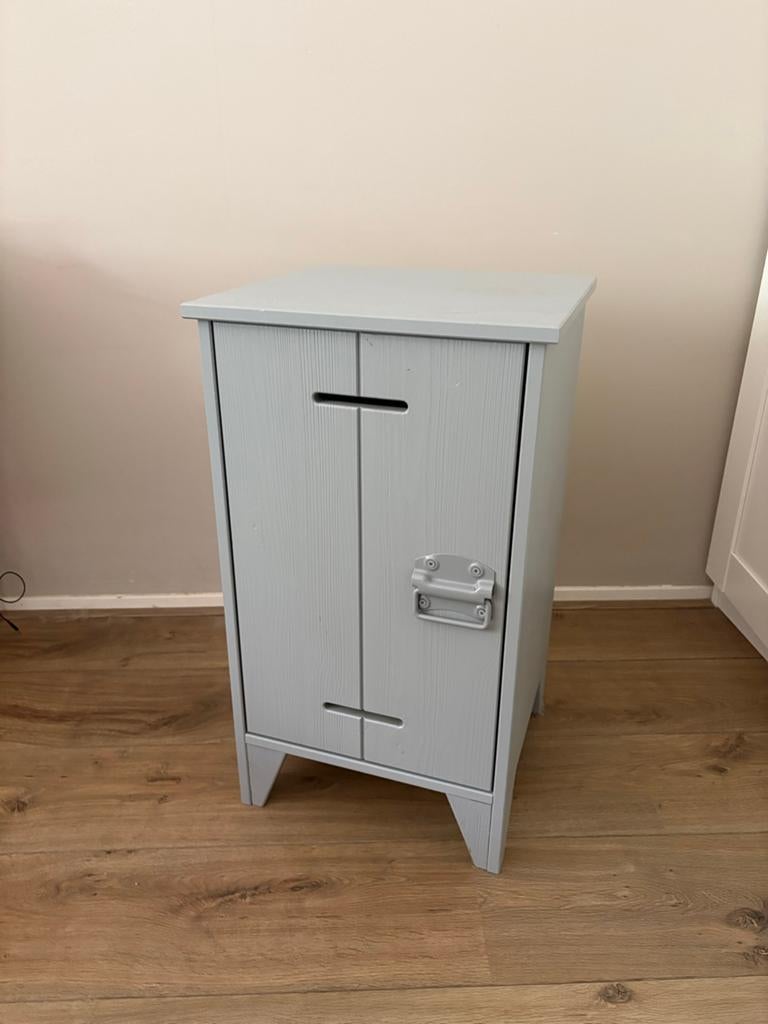Woood kastje hout 64x35x36 - Grijs, Ophalen, Zo goed als nieuw, Minder dan 45 cm