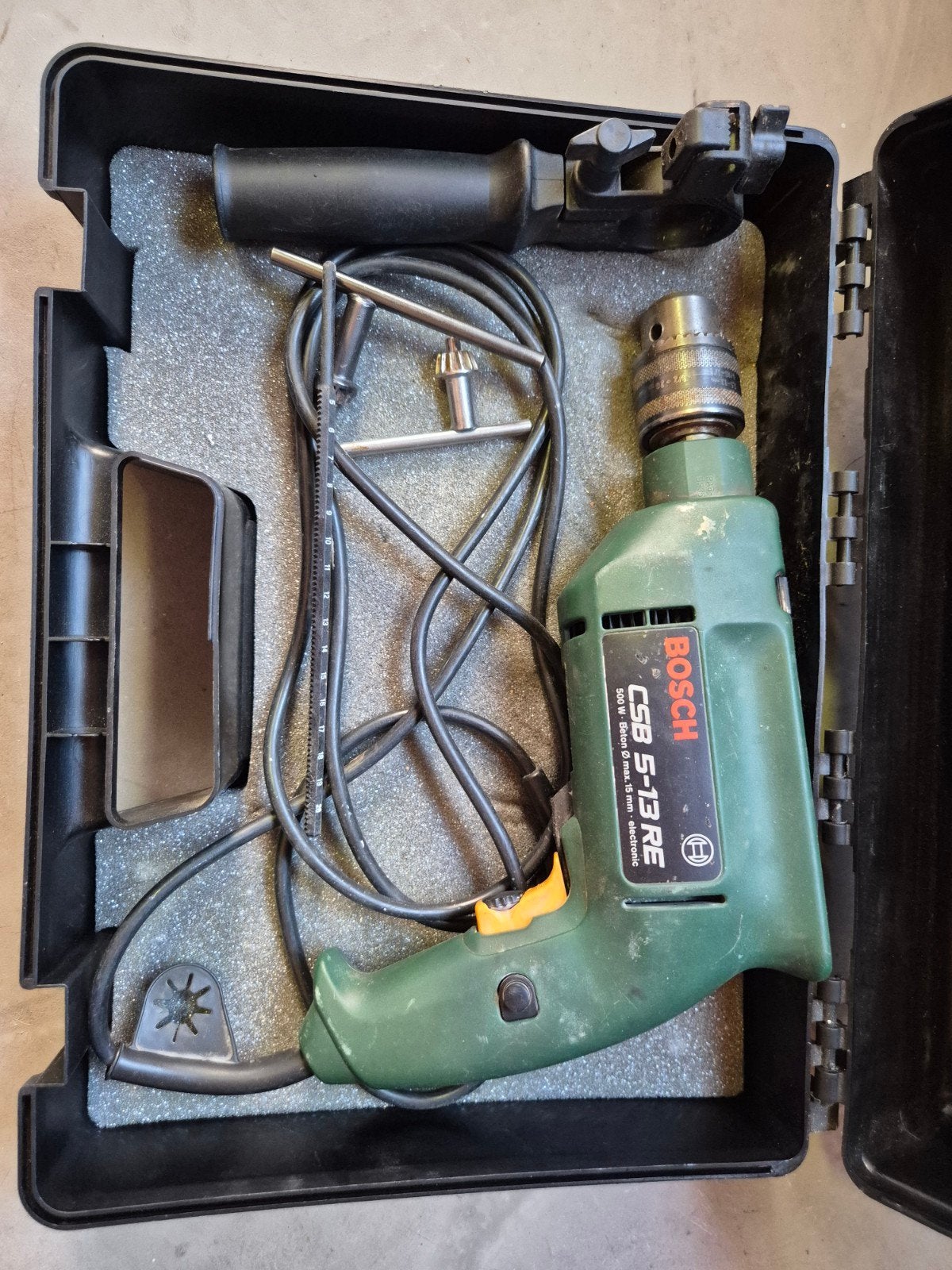 Bosch CSB 5-13 RE Boormachine in koffer, Gebruikt, Variabele snelheid, 400 tot 600 watt, Ophalen