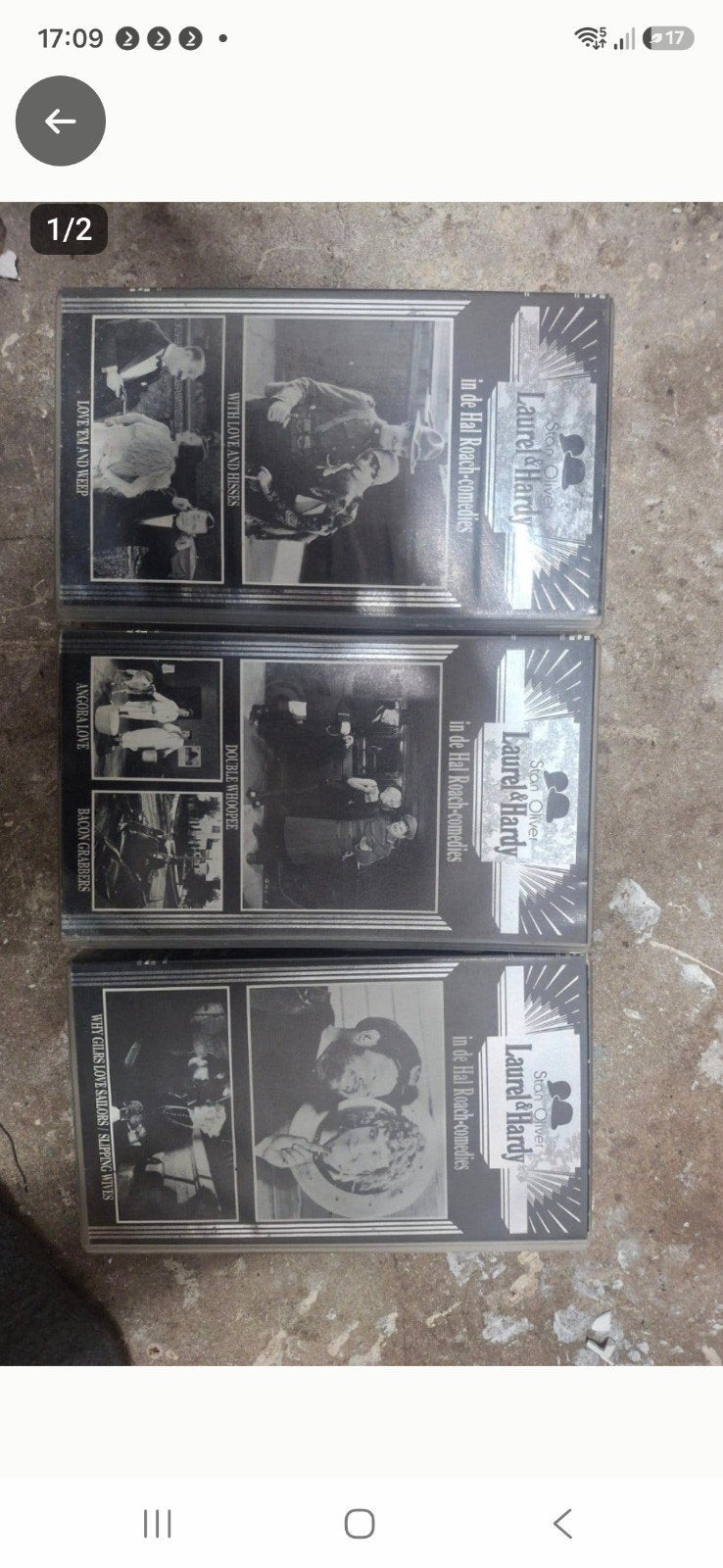3x Laurel & Hardy VHS Videobanden  – Uniek: 2x Geseald!, Ophalen of Verzenden
