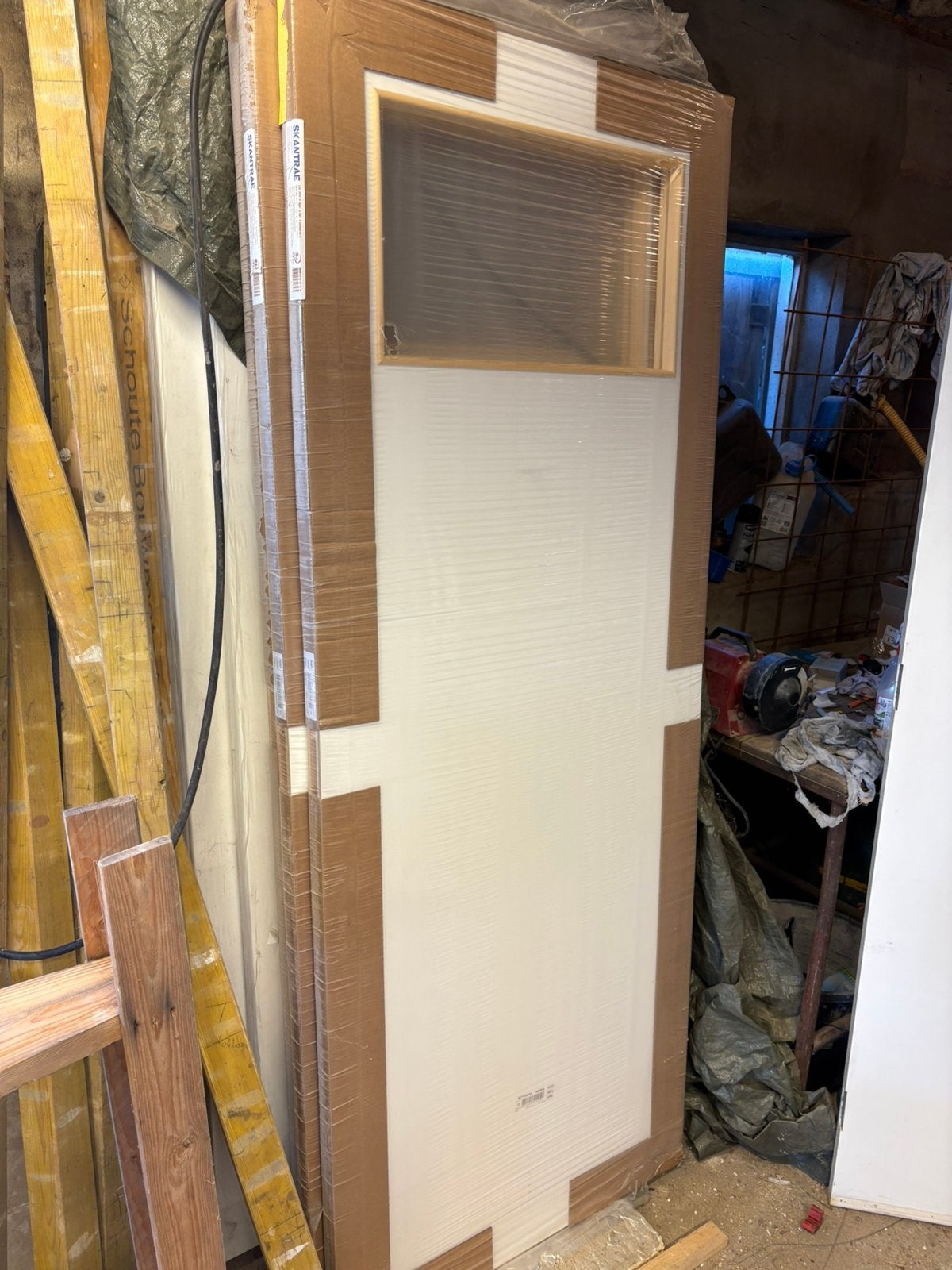 Binnen deur stomp 830x 2115 skantrae nieuw, Ophalen, Binnendeur, 200 tot 215 cm, Glas