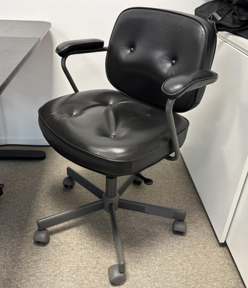 IKEA ALEFJÄLL Bureaustoel - Zwart met grijs, 2 stuks, design, Huis en Inrichting, Bureaustoelen, Ophalen, Zo goed als nieuw, Zwart
