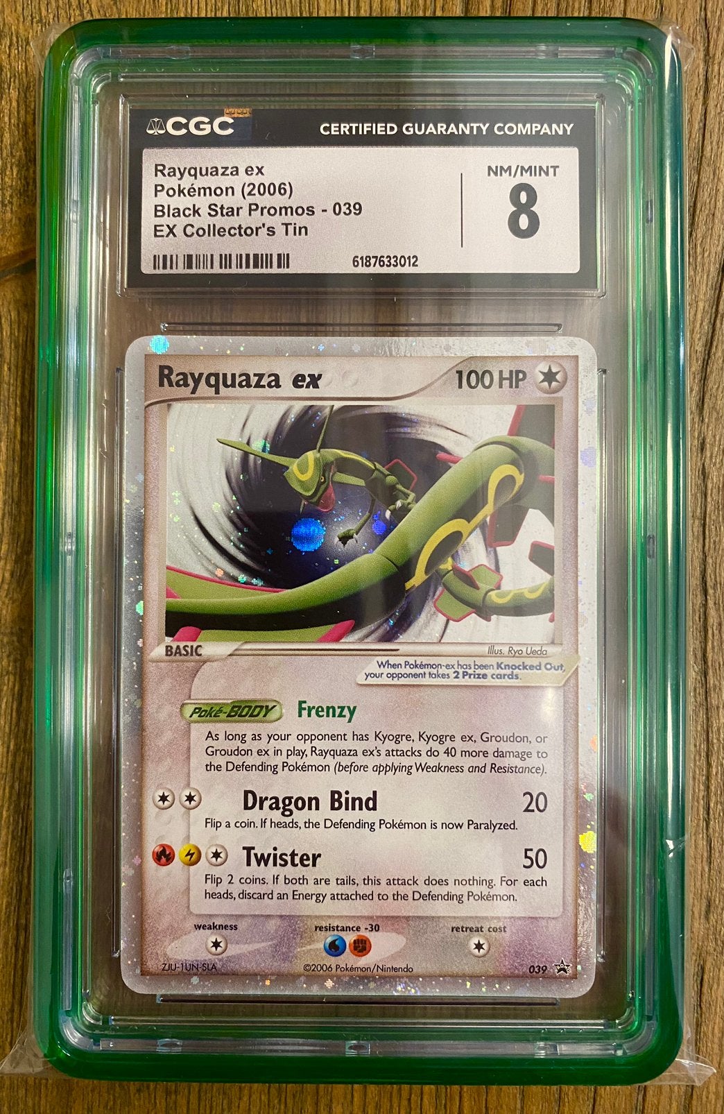 Rayquaza ex promo 39 CGC slab 8, Ophalen of Verzenden, Nieuw, Losse kaart, Foil