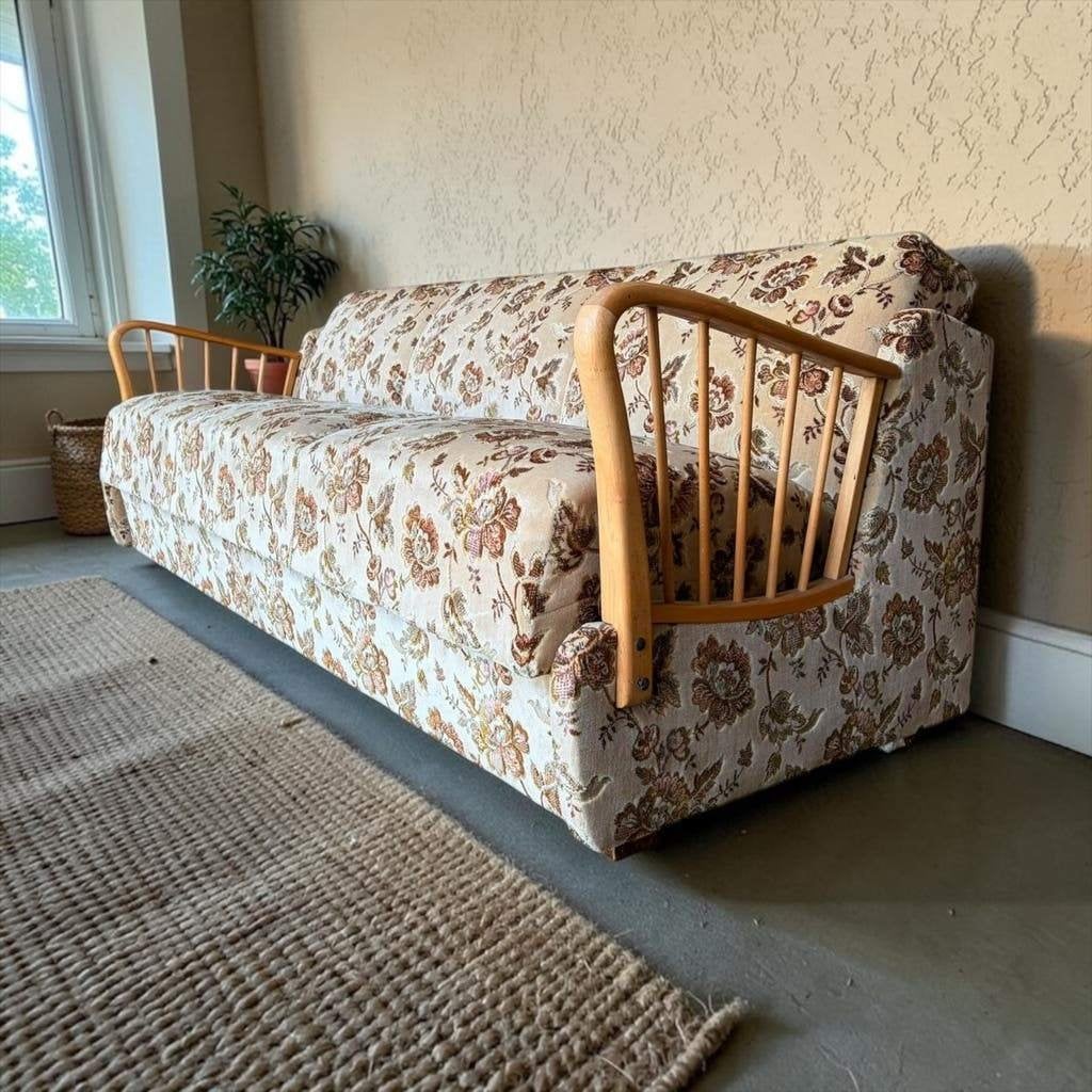 Vintage gebloemde zetel / daybed / canapé, Ophalen