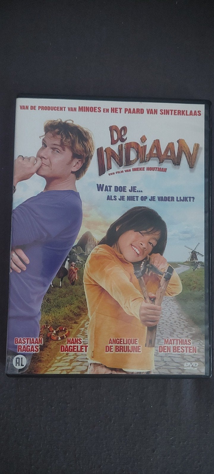 De Indiaan DVD - Familiefilm met Bastiaan Ragas, Alle leeftijden, Nederlands, Zo goed als nieuw, Familie