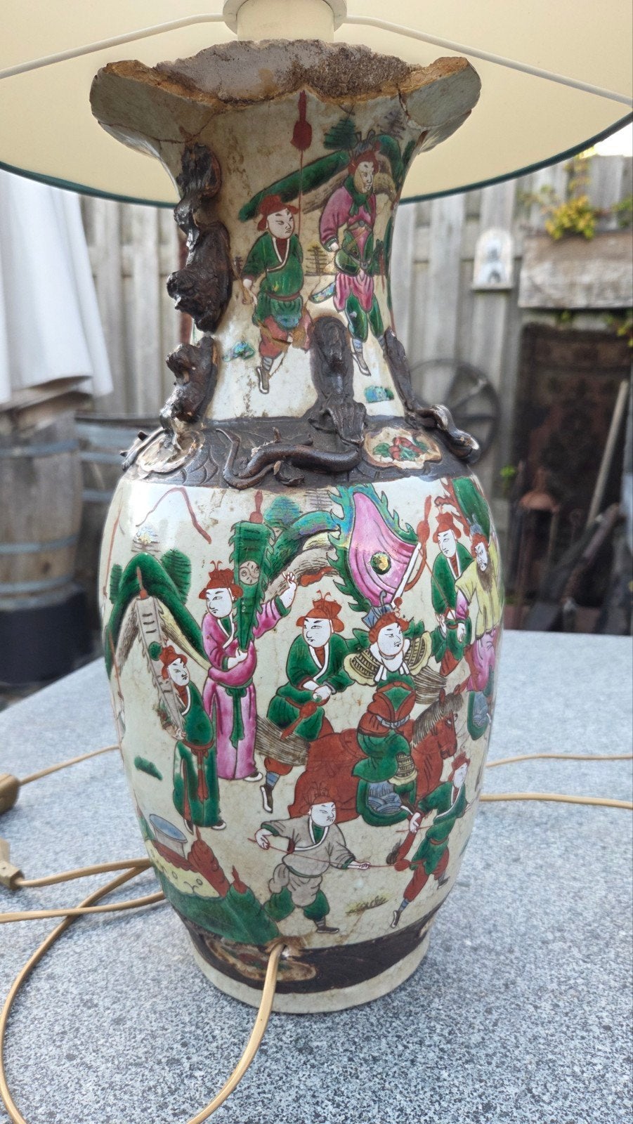zeer antieke Chinese lamp Hankin, Ophalen of Verzenden