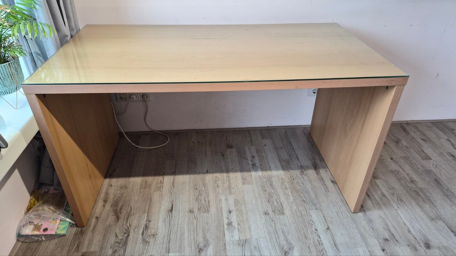 Ikea bureau, Ophalen, Gebruikt, Hout, Bruin