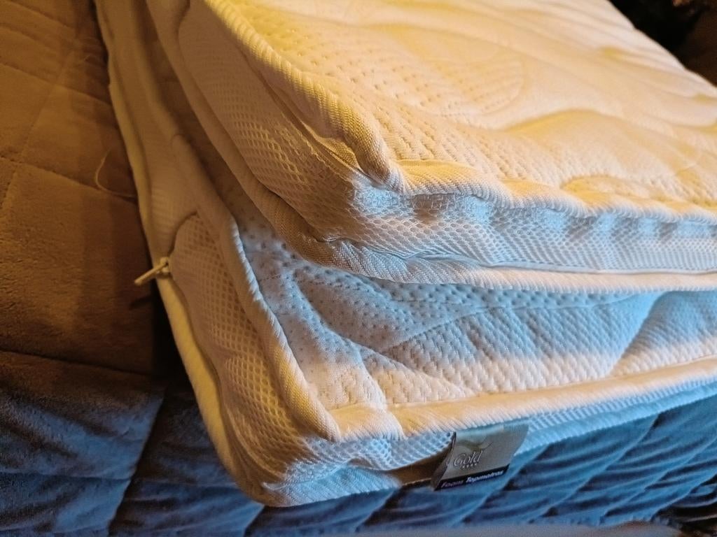 Topmatras  Gold Beter Bed 90x200, Ophalen, Eenpersoons, Wit, Dekbedovertrek