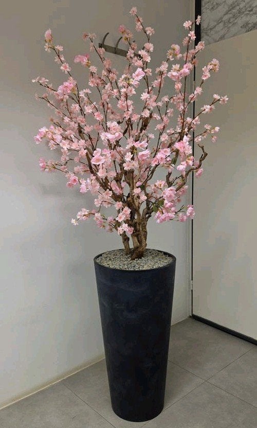 Babyroze kleur bloesemboom compleet incl pot, Huis en Inrichting, Woonaccessoires | Kunstplanten en Kunstbloemen, Ophalen
