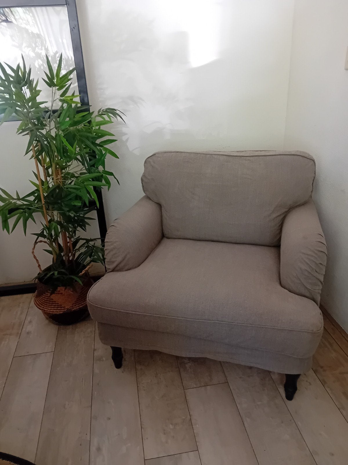 Stocksund ikea hoes taupe kleur, Ophalen, Nieuw, Eenpersoons, Minder dan 150 cm