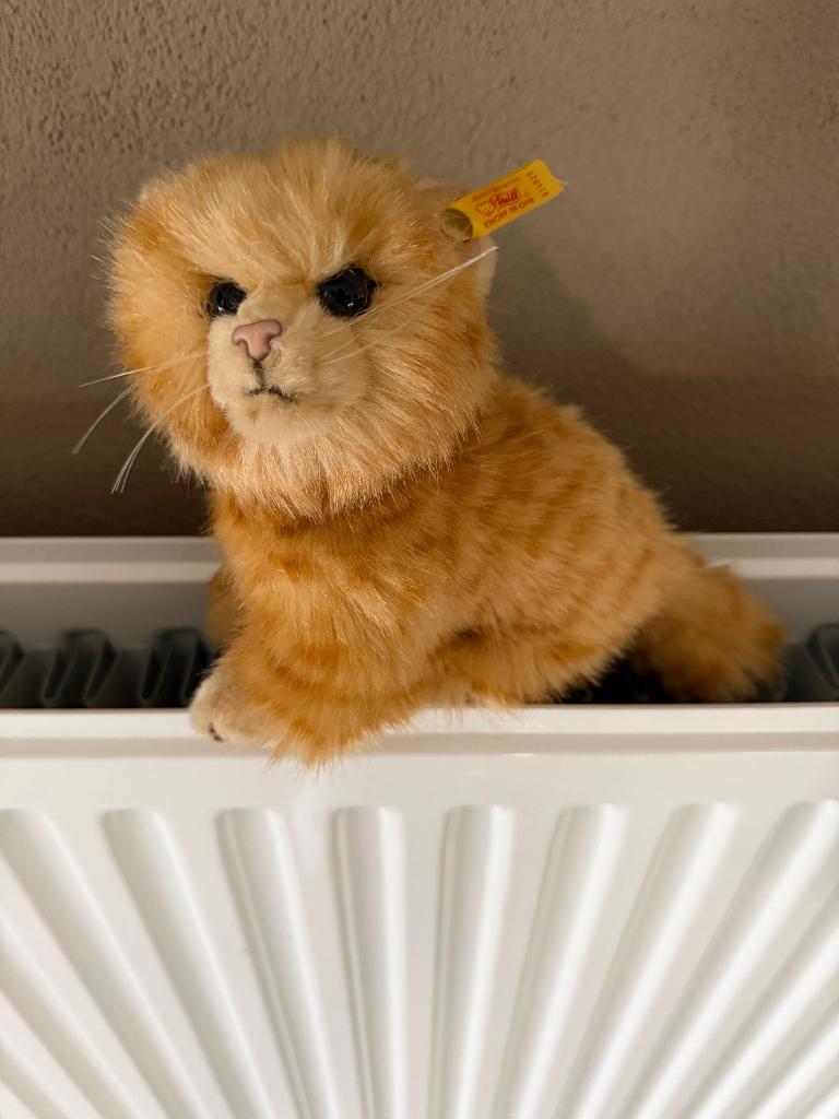 Steiff whiskas cat / rode Steiff kat / poes 074929, Ophalen of Verzenden