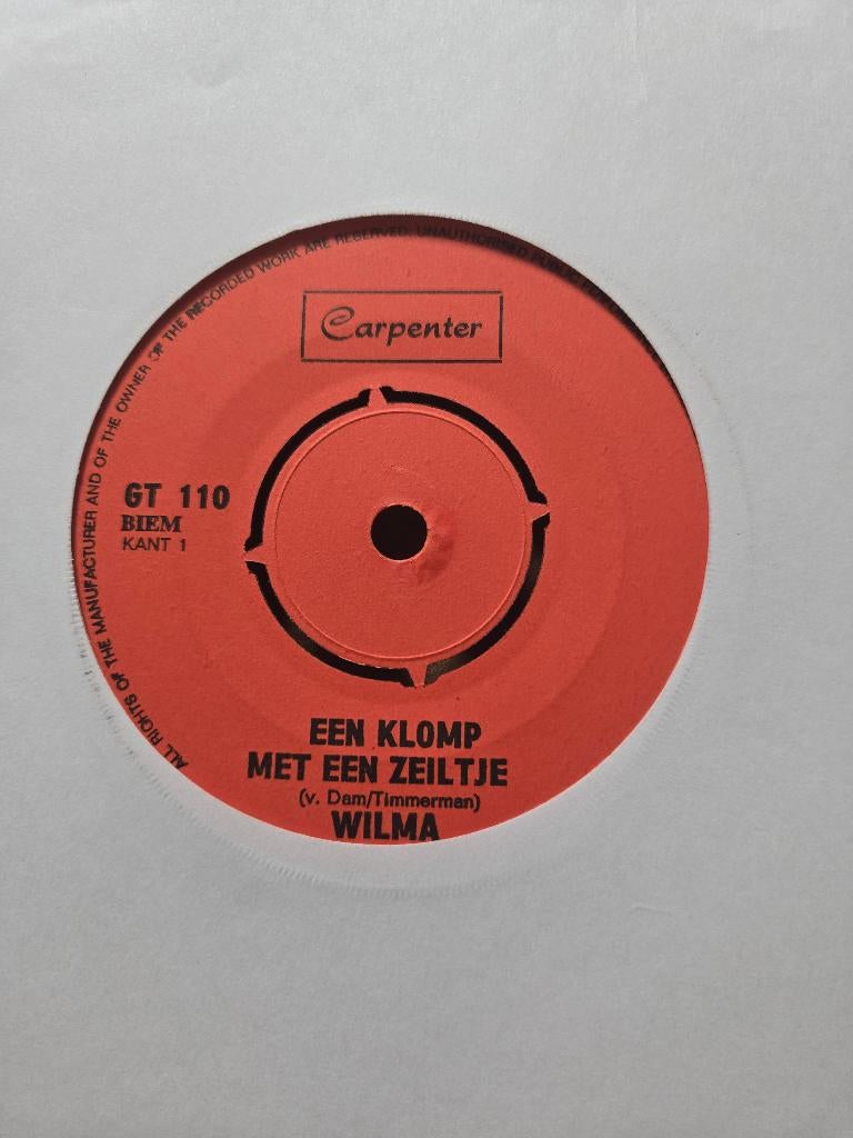Wilma - Een klomp met een zeiltje, Cd's en Dvd's, Gebruikt, 7 inch, Single, Ophalen of Verzenden