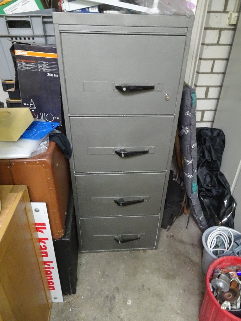 Brandwerende schuifdossierkast, Ophalen, Gebruikt