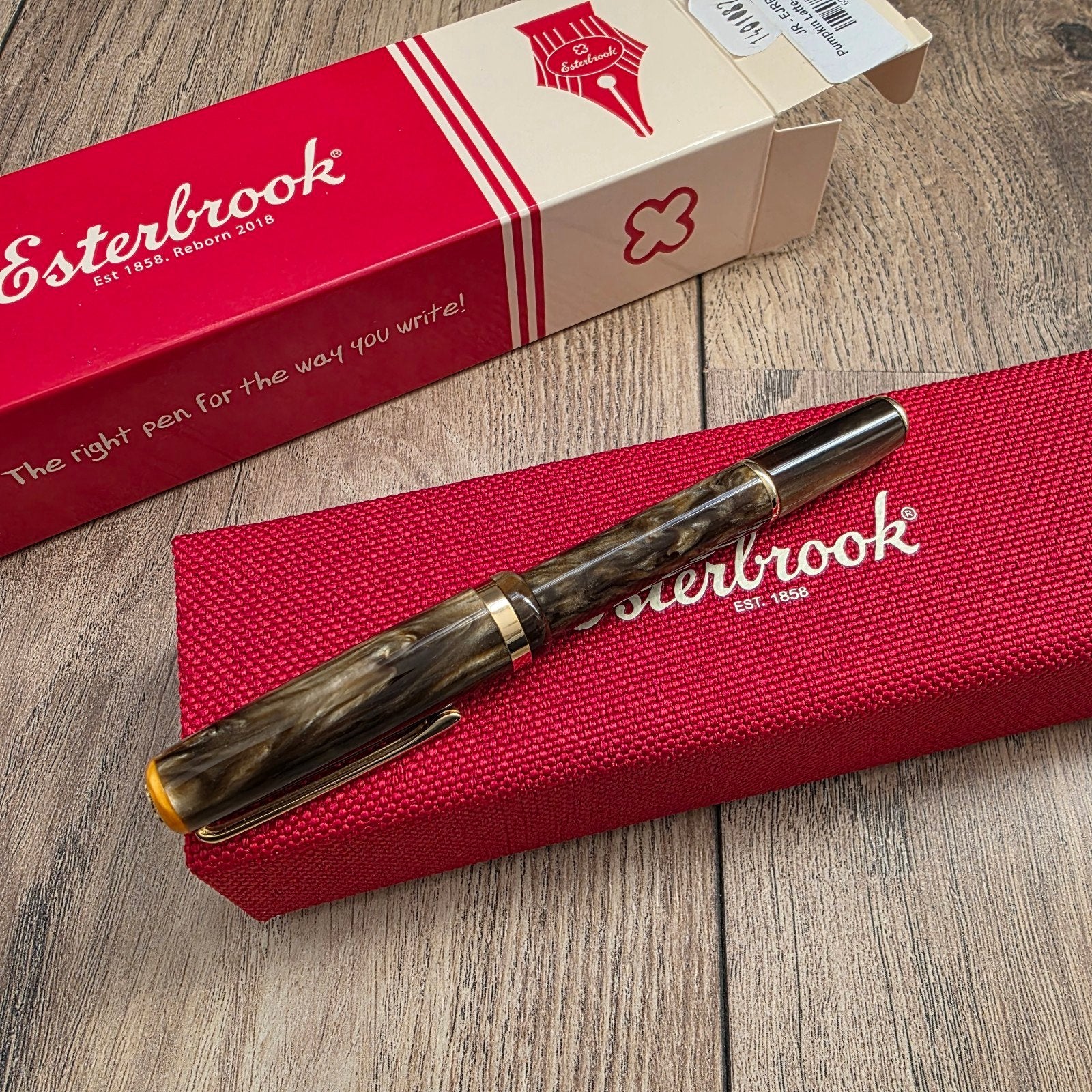 Esterbrook JR - Pumpkin Latte, gold trim, M nib, Verzamelen, Pennenverzamelingen, Verzenden, Zo goed als nieuw, Vulpen, Overige merken