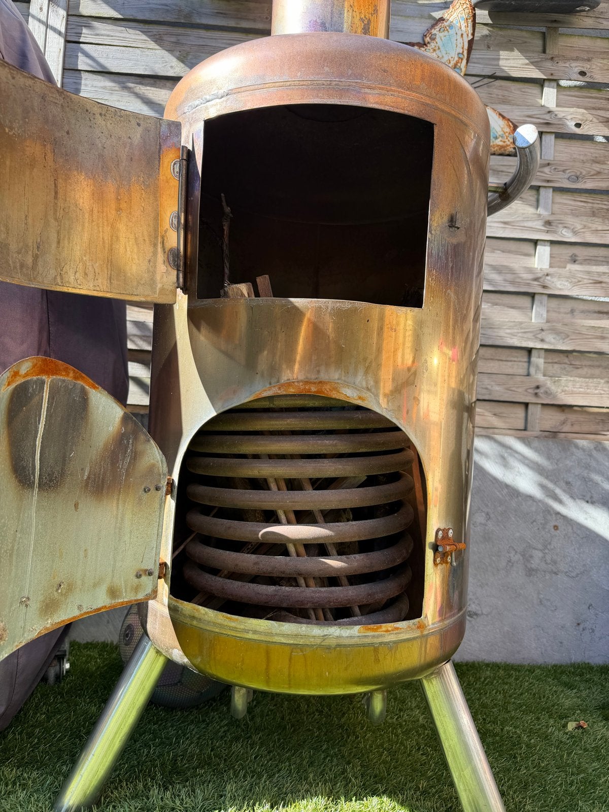 Houtgestookte Zwembadkachel - Koperen Warmtewisselaar, Ophalen, Gebruikt