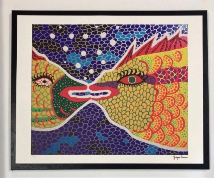 Yayoi Kusama : lithografie met certificaat, Antiek en Kunst, Kunst | Litho's en Zeefdrukken, Ophalen of Verzenden