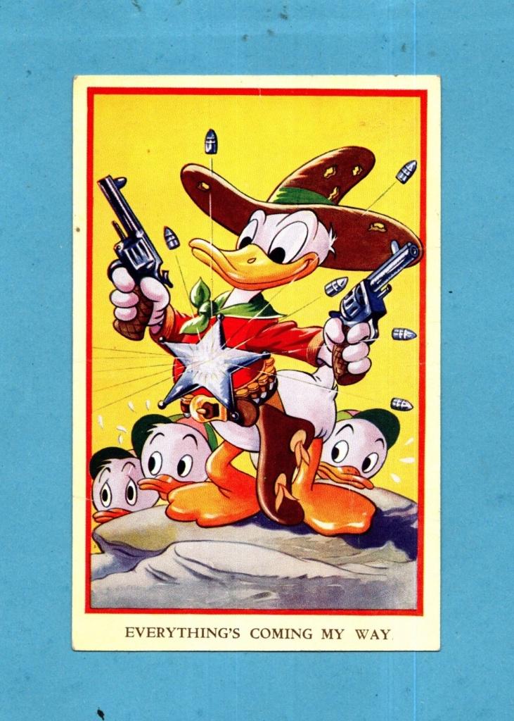 Pracht oude jaren '30 Disney-kaart M924 - Donald met Neefjes, Verzenden, 1920 tot 1940, Gelopen, Overige thema's