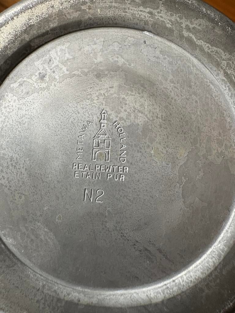 Tinnen vaas Metawa ca. 28 cm hoog, 12 cm breed, Ophalen of Verzenden