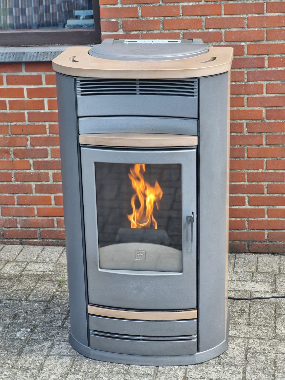 Pelletkachel Edilkamin AIDA 10 kw kanalisatie (kan geleverd), Huis en Inrichting, Kachels, Ophalen, Gebruikt, Overige brandstoffen