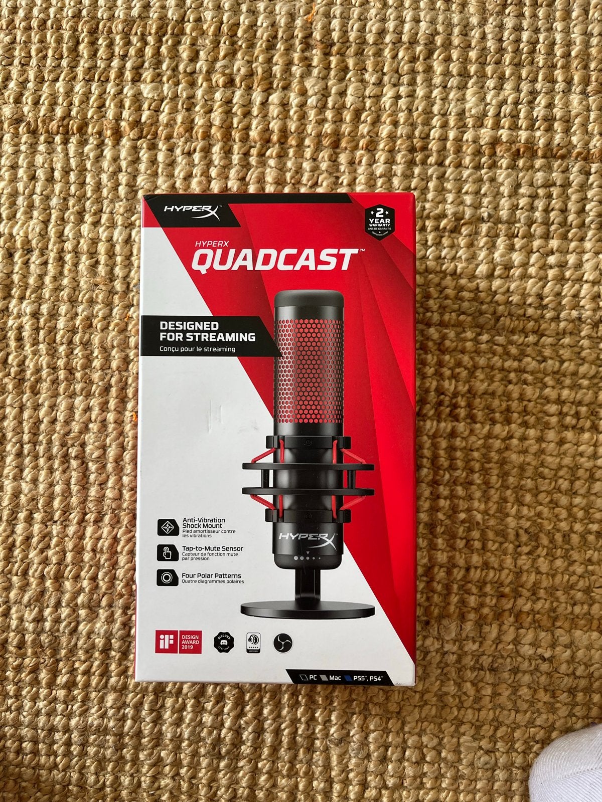 HyperX QuadCast Gaming Microfoon - Nieuw in doos, Ophalen of Verzenden, Nieuw, Overige typen