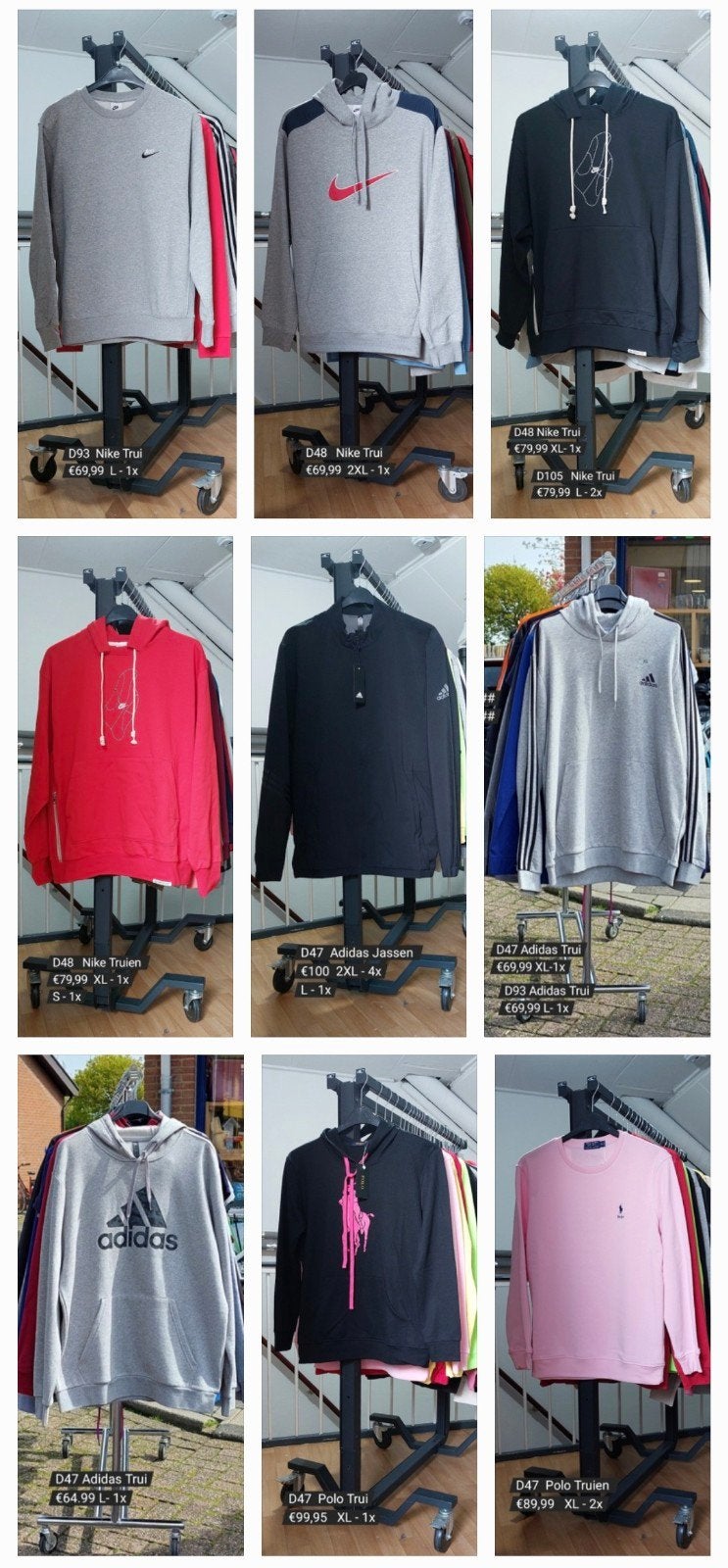 Partij Merkkleding Te Koop! Nieuw! 100% origineel!, Ophalen of Verzenden, Nieuw, Overige maten