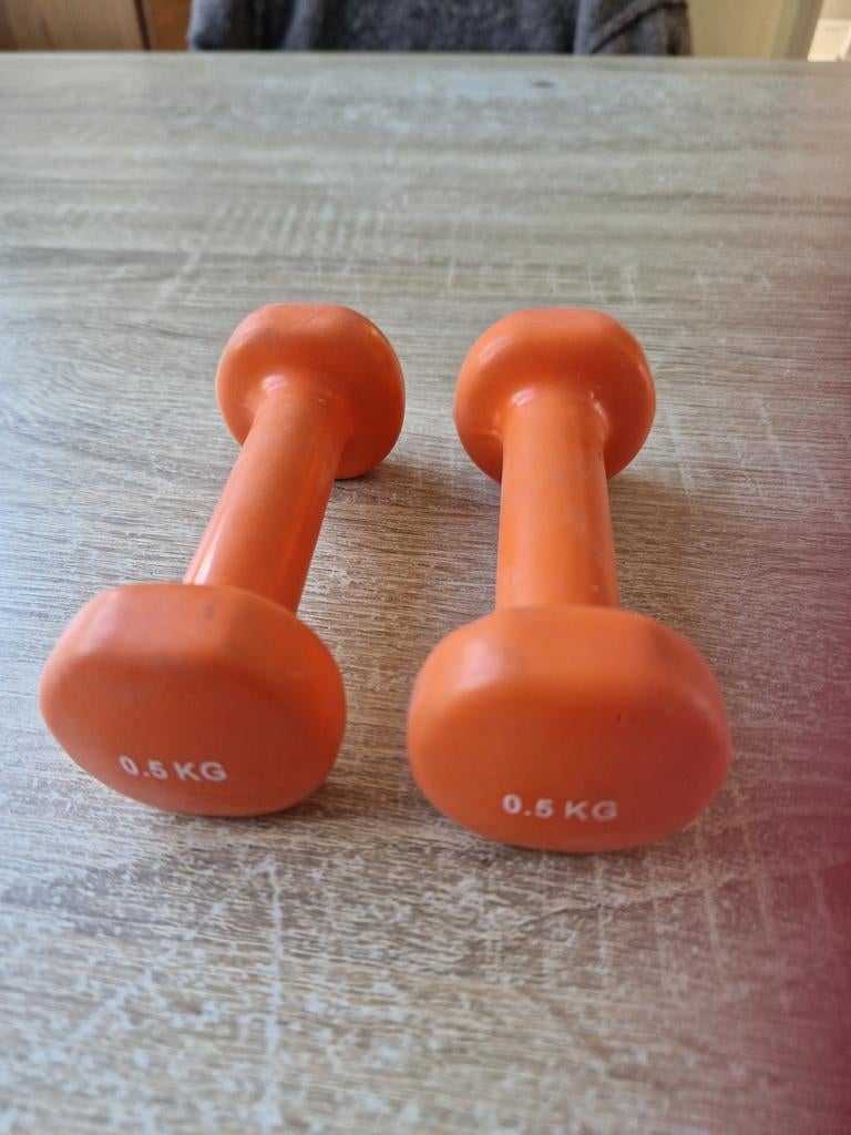 Dumbells 0,5 kg, Ophalen of Verzenden, Zo goed als nieuw, Armen, Dumbbell