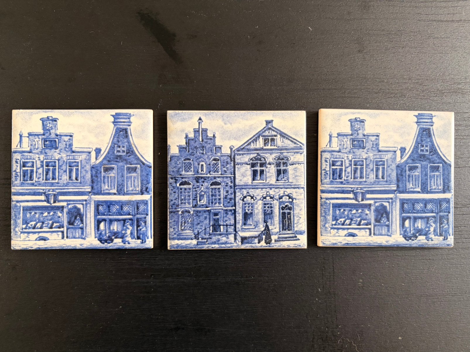 KLM Delfts Blauw huisjes tegels, Ophalen of Verzenden