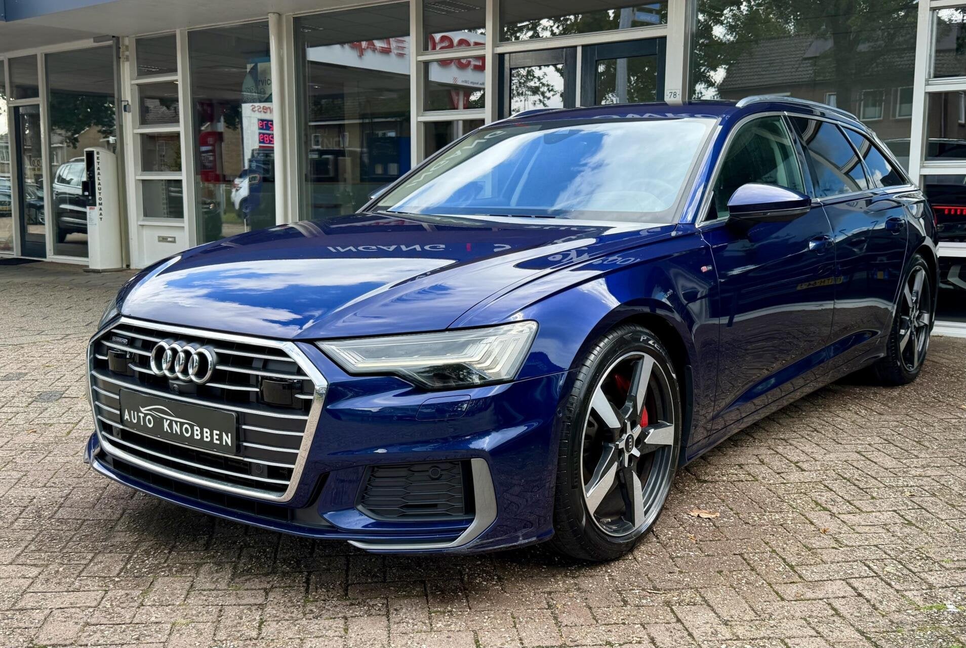Audi A6 Avant 55 TFSI e S-Line Matrix, 360 Camera, ACC, LM.., Auto's, Audi, Automaat, Gebruikt, 4 cilinders, Blauw