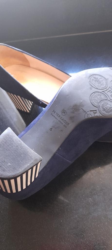 Donkerbl.suede schoenen maat39 merk  Peter Kaiser, Ophalen of Verzenden, Nieuw