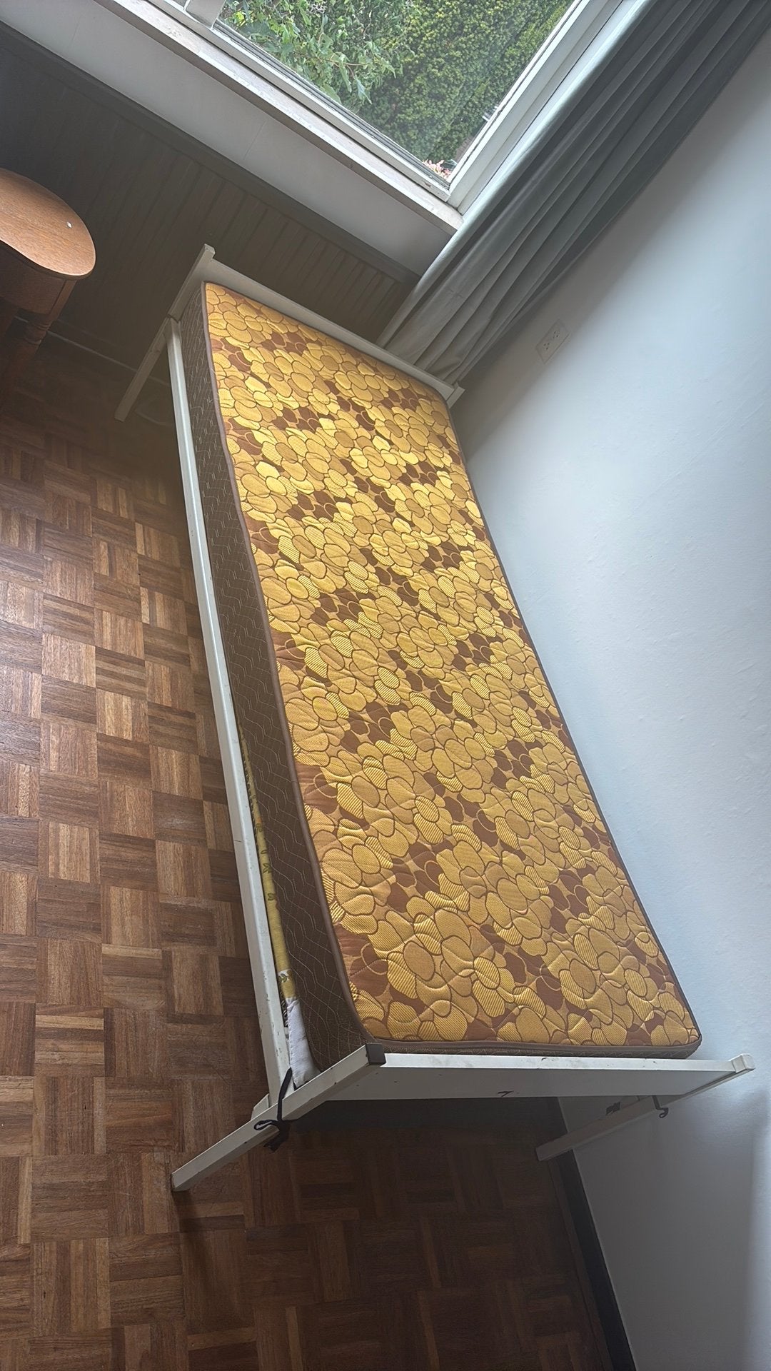 Eenpersoonsbed incl. Matras, Ophalen, Gebruikt, Eenpersoons, Wit