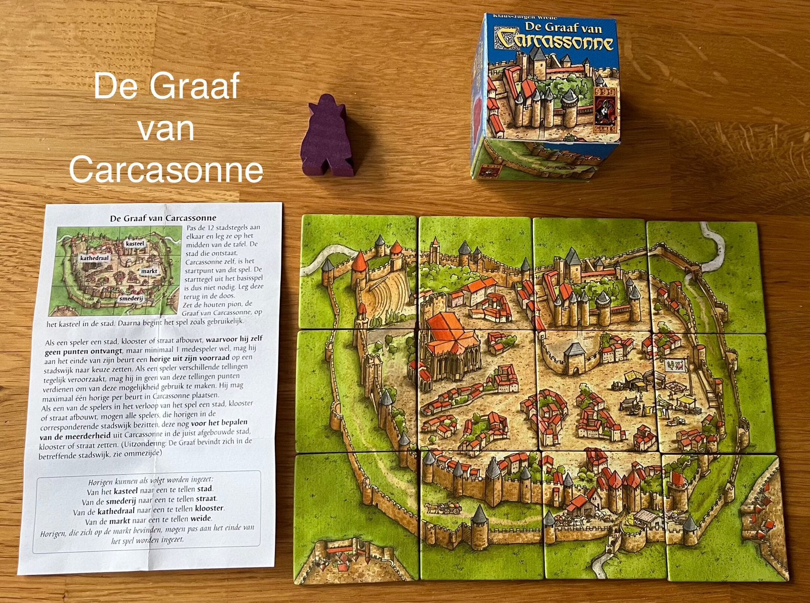 Carcassonne uitbreiding De Graaf in nieuwstaat, Hobby en Vrije tijd, Gezelschapsspellen | Bordspellen, Ophalen of Verzenden, Zo goed als nieuw
