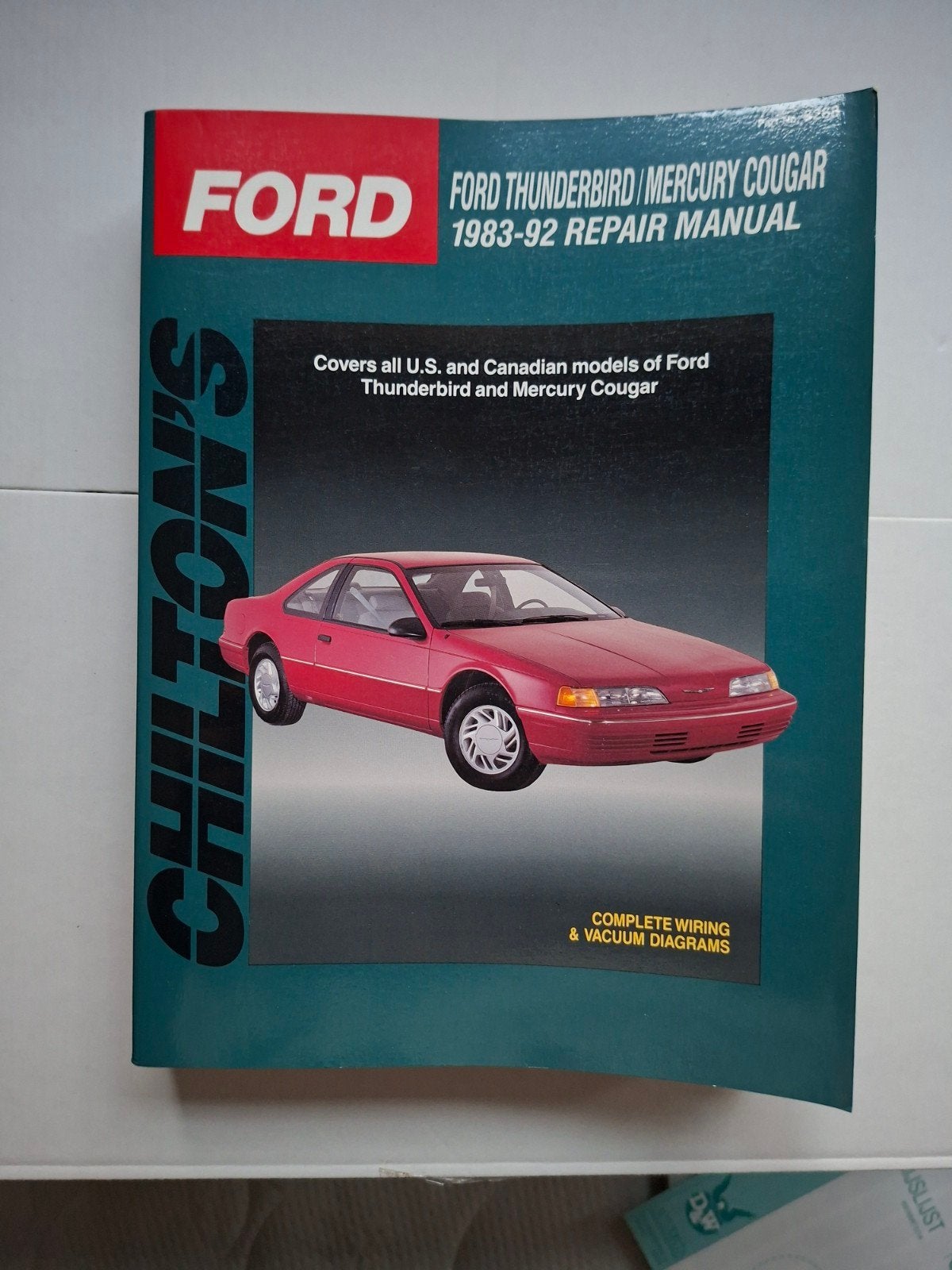 Ford Thunderbird / Mercury Cougar Reparatiehandleiding, Ophalen of Verzenden