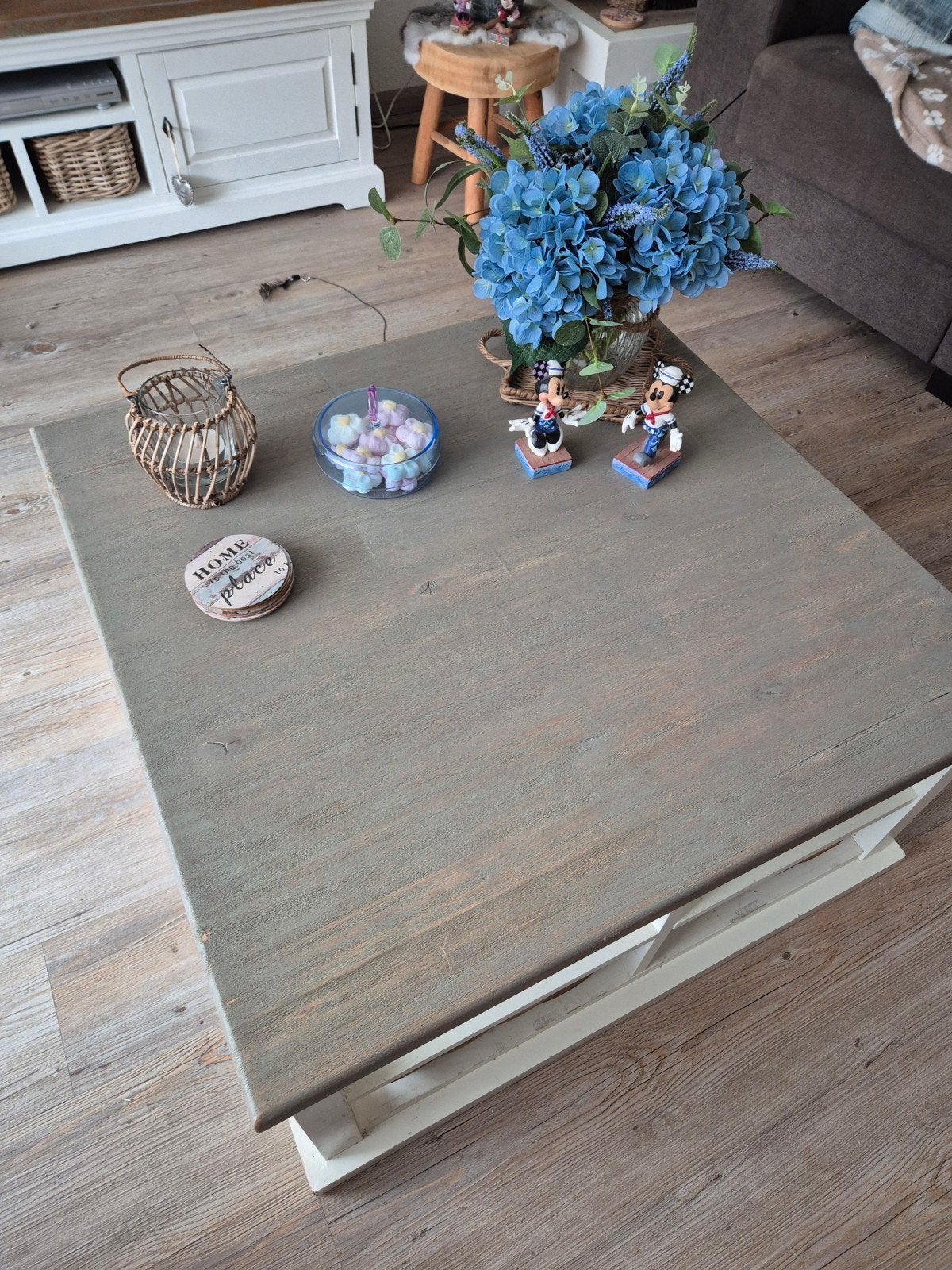 Salontafel  landelijke stijl 80/80, Ophalen, Minder dan 50 cm, Gebruikt, 50 tot 100 cm