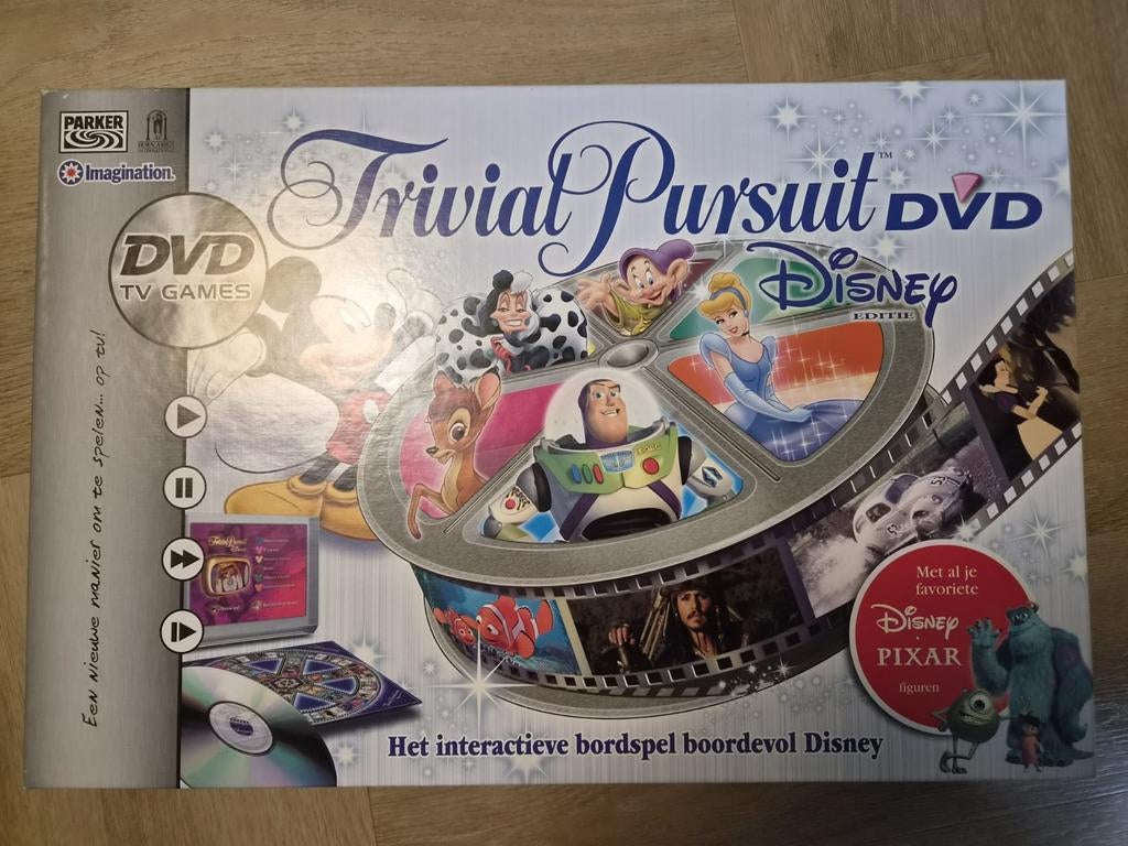 Trivial Pursuit Disney Editie met DVD - Collectors Item, Ophalen of Verzenden, Zo goed als nieuw, Parker