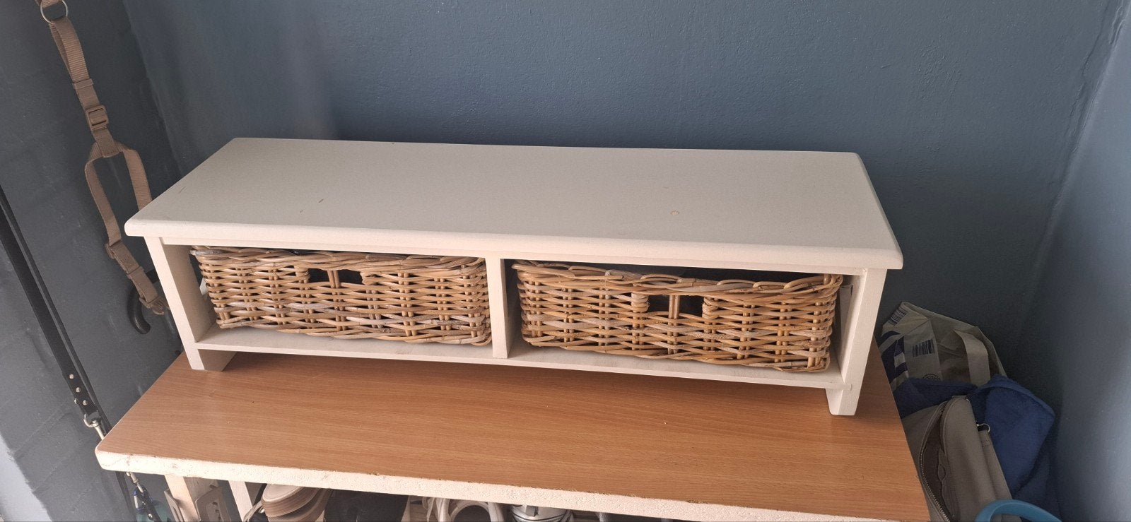 Kapstok met mandjes - B 85cm D 25cm L 25cm, Gebruikt, Minder dan 100 cm, Hout, Ophalen