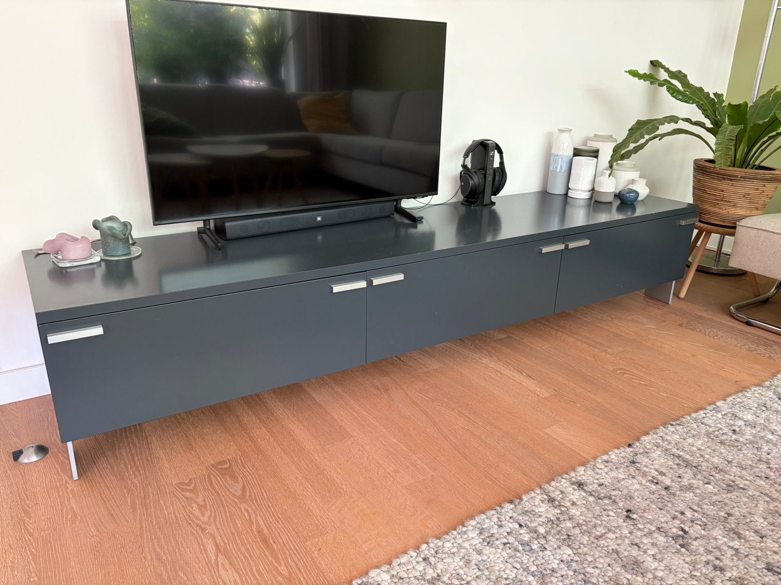 TV-meubel, antraciet, Ophalen, Modern design, Gebruikt, 200 cm of meer