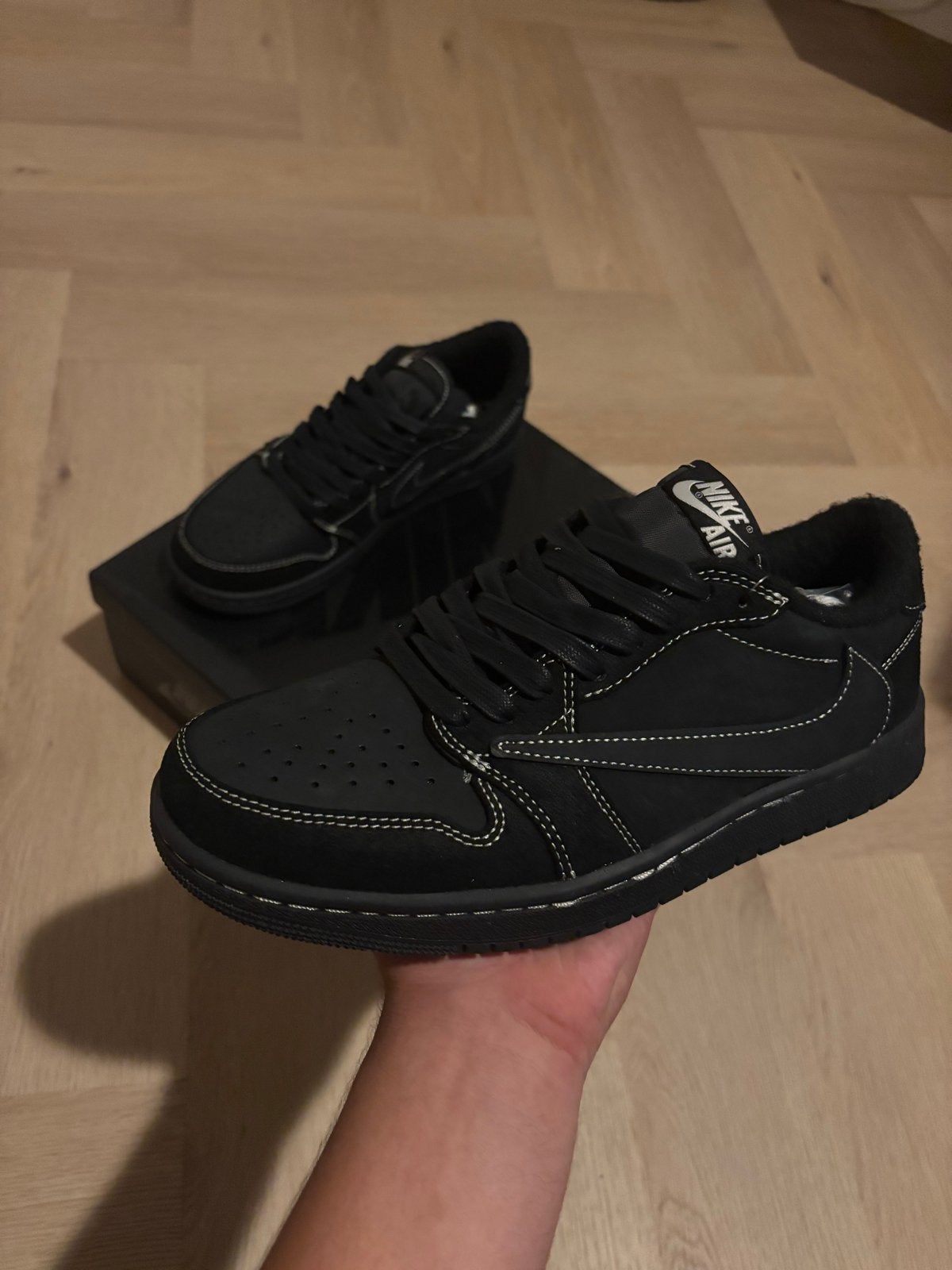 Nike Air Jordan 1 Low Travis Scott Black Phantom, Ophalen of Verzenden, Nieuw, Zwart, Sneakers of Gympen