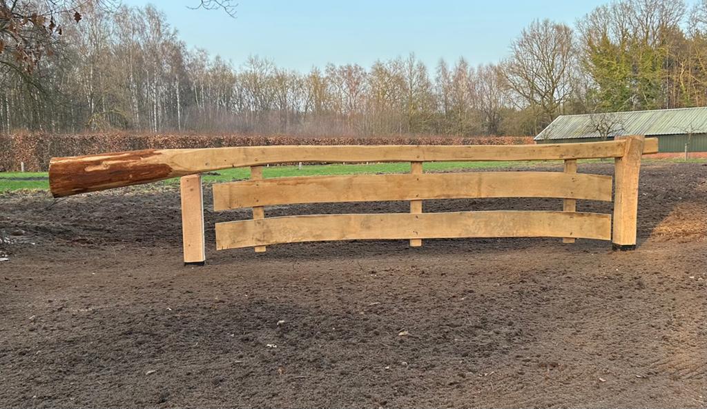 Eiken landhekken, landhek, poort, Ophalen, 100 tot 150 cm, Nieuw, Hout