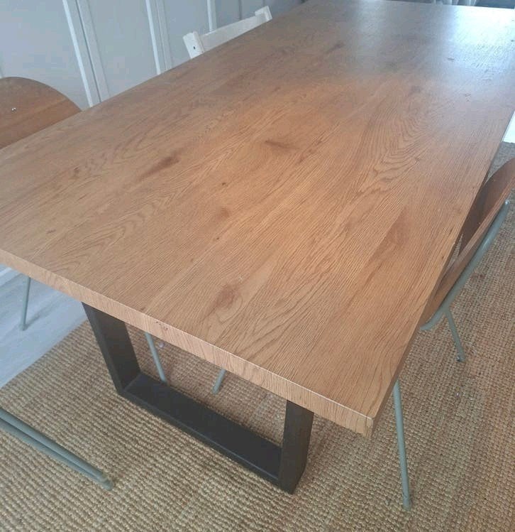 eettafel 200x100 cm  (beschadigd), Huis en Inrichting, Gebruikt, 100 tot 150 cm, 200 cm of meer, Vijf personen of meer