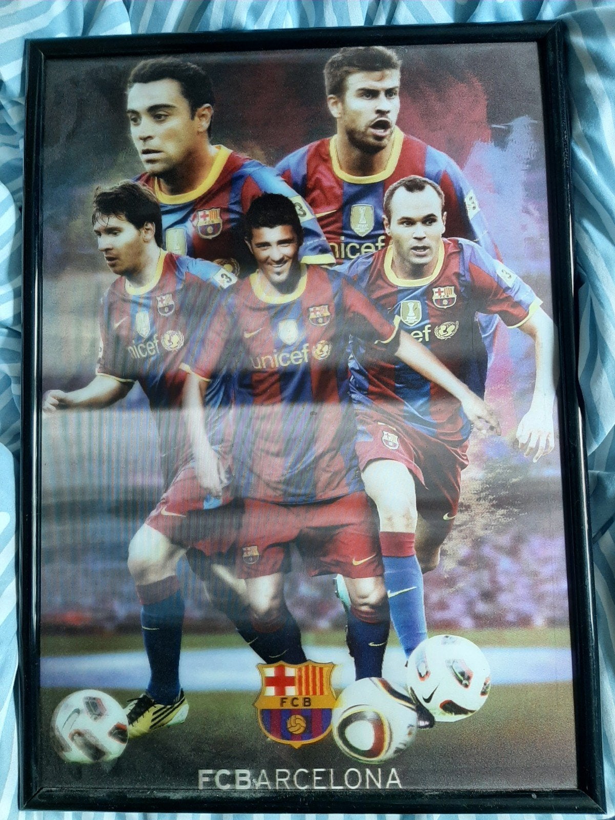 FC Barcelona ingelijste hologram poster, Ophalen of Verzenden, Buitenlandse clubs, Poster, Plaatje of Sticker