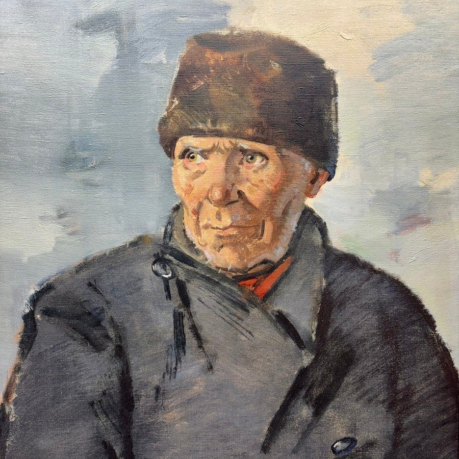 Piet van der Hem (1885-1961) - portret van een visserman, Ophalen of Verzenden