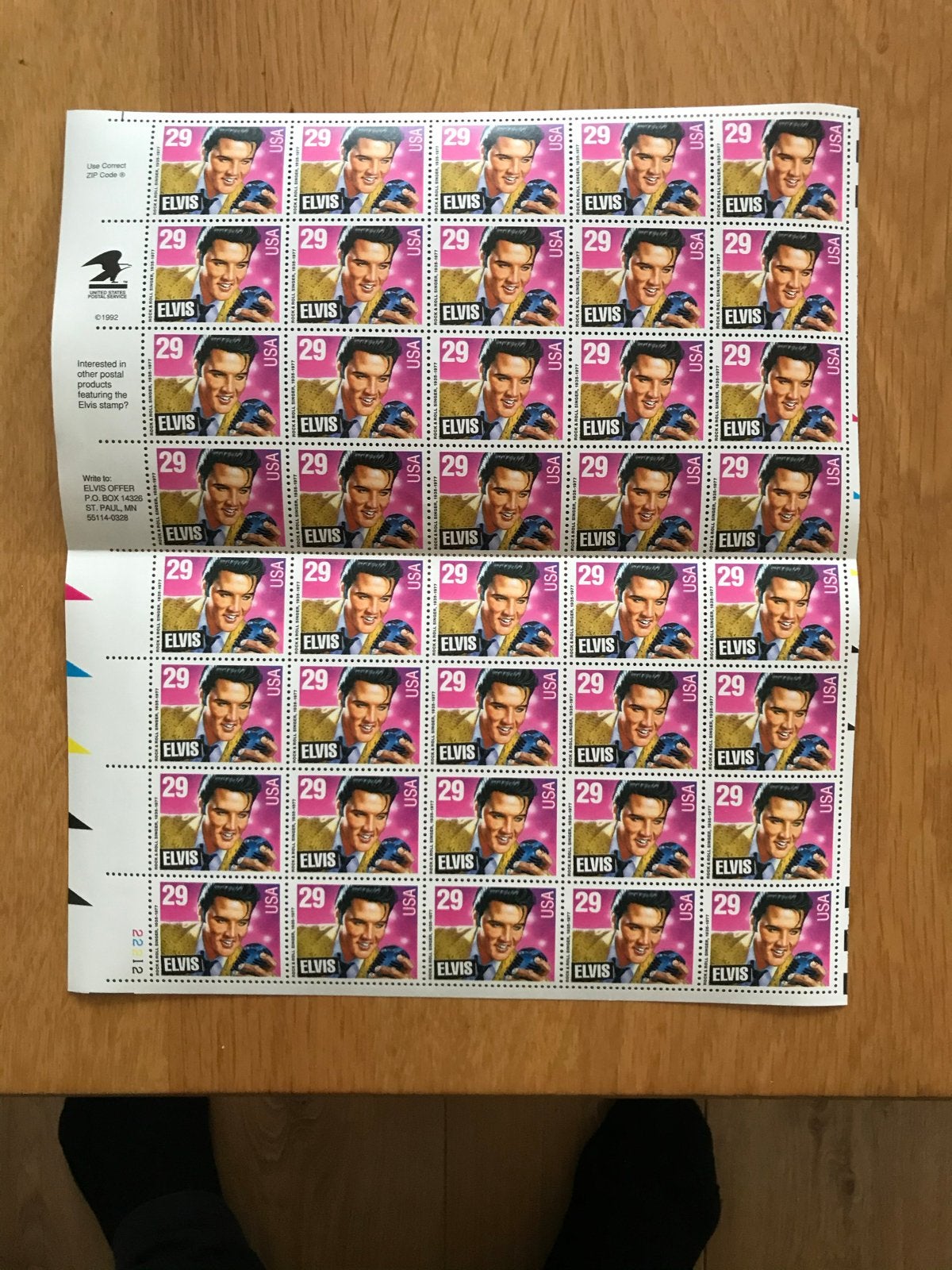 Elvis Presley postzegels - USA 29 cent (40 zegels), Ophalen of Verzenden, Postfris, Overige thema's