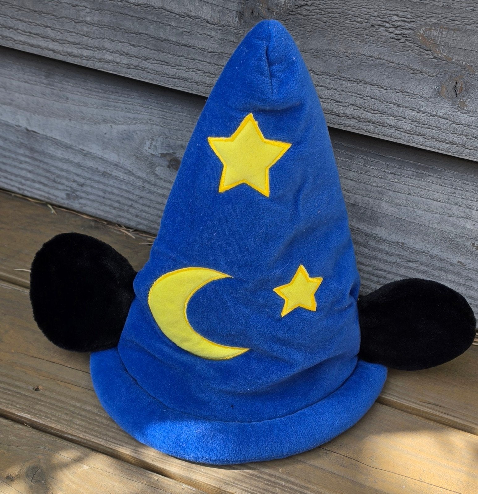 Mickey Mouse Tovenaarshoed Disneyland Parijs, Ophalen of Verzenden, Mickey Mouse, Gebruikt, Kleding of Textiel