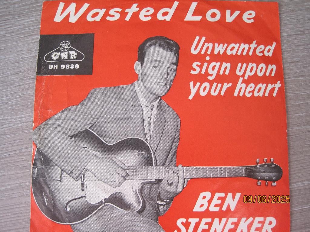 Ben Steneker   -  Wasted  love, 7 inch, Single, Ophalen of Verzenden, Zo goed als nieuw